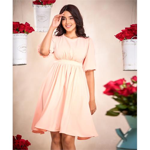 Gathered Chiffon Elegant Dress