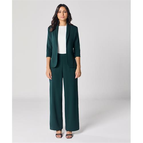 Green Flared Formal Trouser