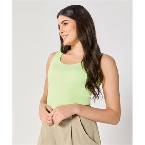Green Rib Cami Top