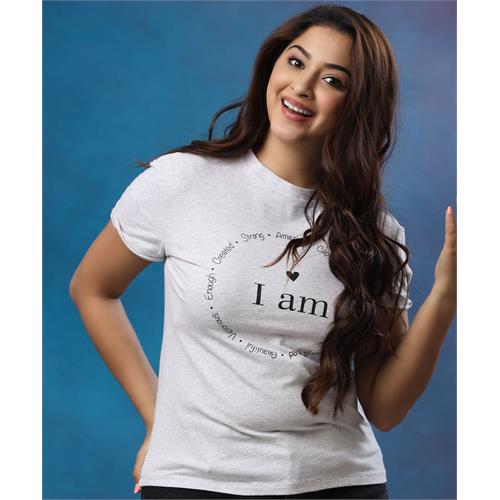 I Am Printed Crew Neck Tshirt