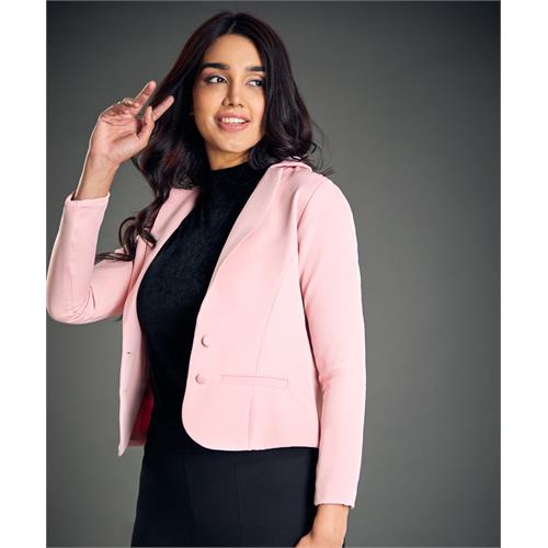 Lapel-Collar Blazer With Welt Pockets