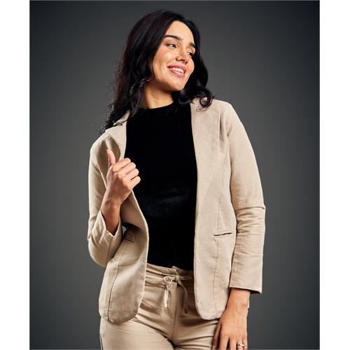 Linen Basic Formal Beige Jacket