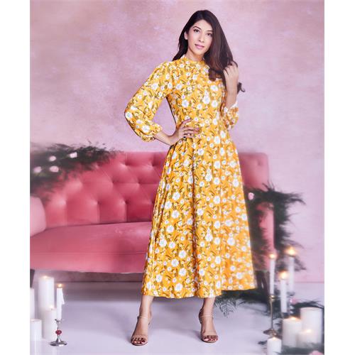 Long Sleeved Ankle Length Dress