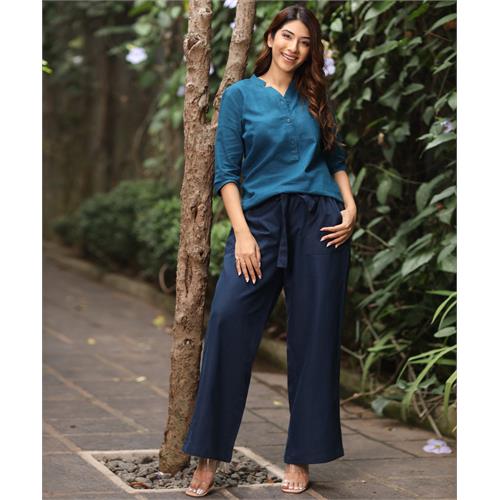 Loose Fitted High Waist Linen Pant