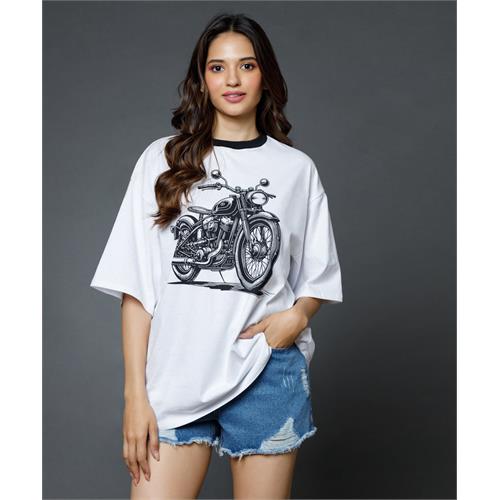 Motor Bike Printed Oversized Tshirt