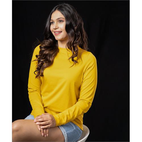 Mustard Long Sleeve Basic Tshirt