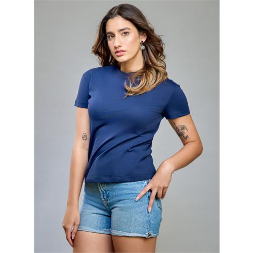 Navy Blue Basic Crew Neck T-shirt