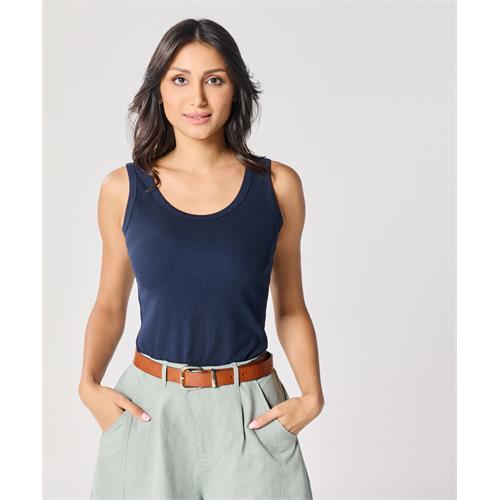 Navy Blue Rib Cami Top