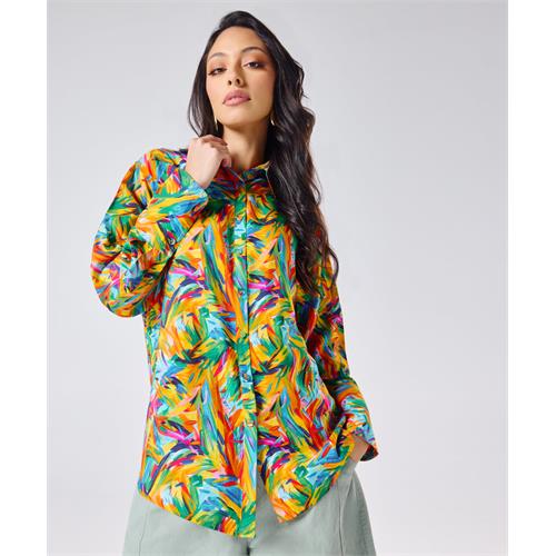 Oversized Colorful Printed Shirt