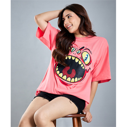 Oversize Pink Monster T-Shirt
