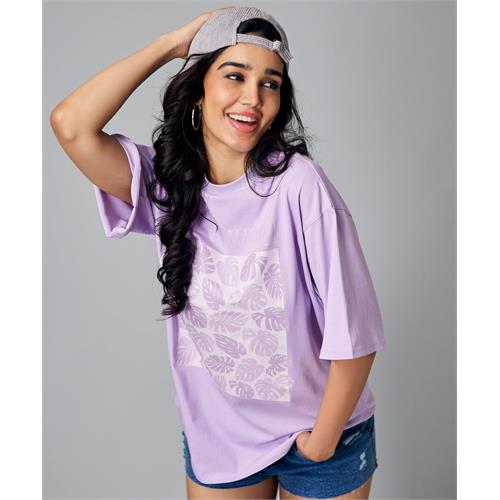 Oversize Purple Floral Tshirt