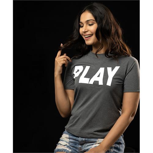 Play Printed Grey Tshirt