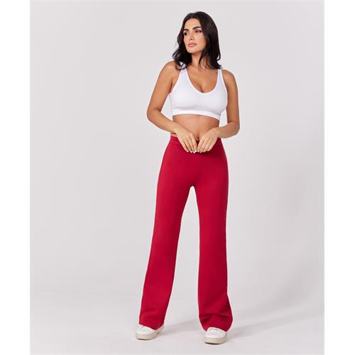 Ponte Flared Maroon Pant
