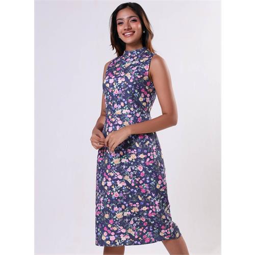 Printed Mixed Shift Dress