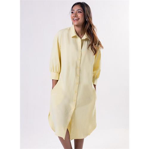 Puffed Sleeve Shirt Top-Yellow