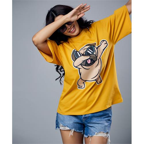 Pug Slaying Oversized Tshirt