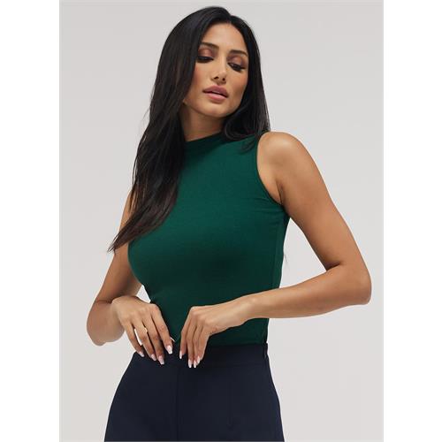 Rib Skinny Top - Dark Green
