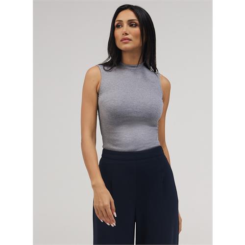 Rib Skinny Top - Light Grey
