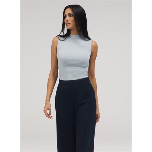 Rib Skinny Top - Pale Blue