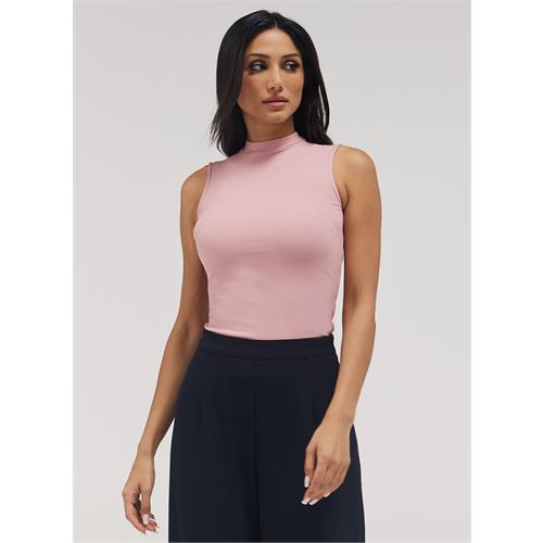 Rib Skinny Top - Salmon Pink