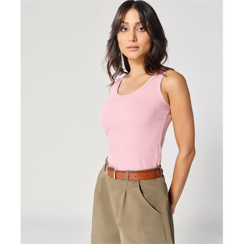 Salmon Pink Rib Cami Top