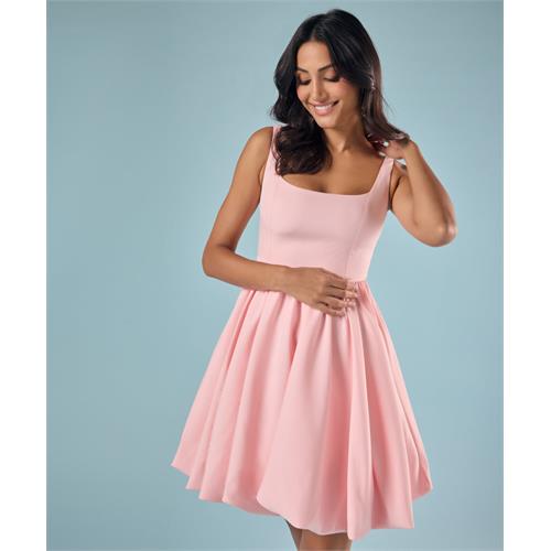 Scoop Neck Mini Baloon Dress