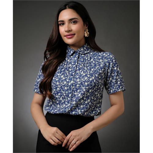 Short Sleeve Chiffon Printed Top