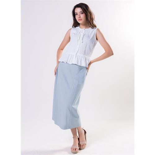 Side Open Cotton Skirt