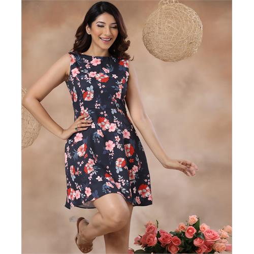 Sleeveless Floral Mini Dress