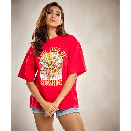 Sunshine Detailed Oversized Tshirt