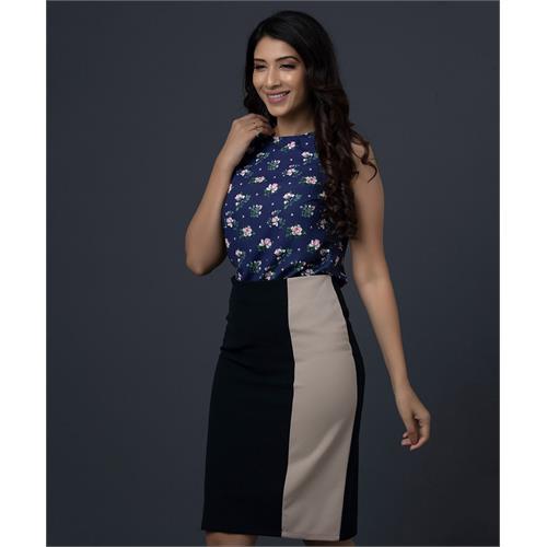 Two Tone Bodycon Skirt