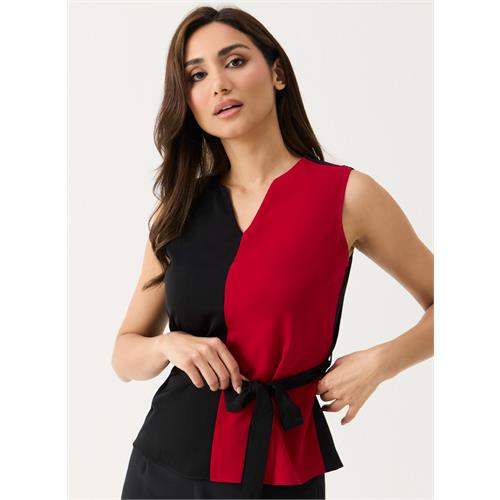 Two Tone Chiffon Sleeveless Top