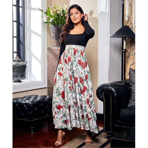 Two Tone Midi Dress With Pockets