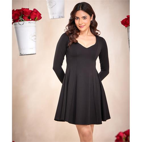 Waistless Long Sleeve Ponte Dress