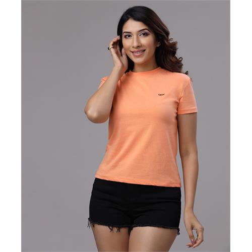 ZIGZAG Basic Crew Neck Light Orange Tshirt