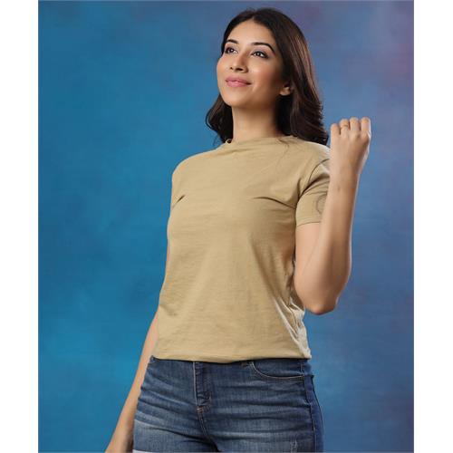 Basic Crew Neck Light Beige Tshirt