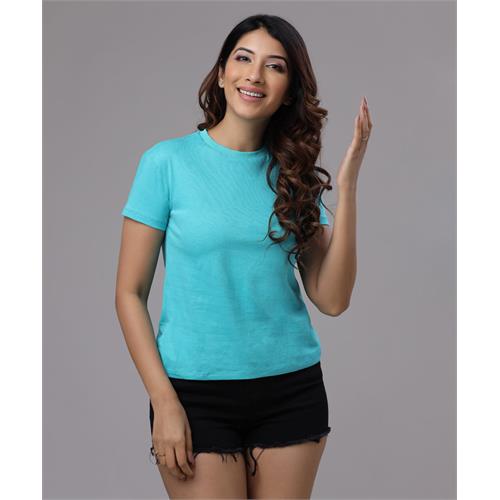 Basic Crew Neck Light Blue Tshirt