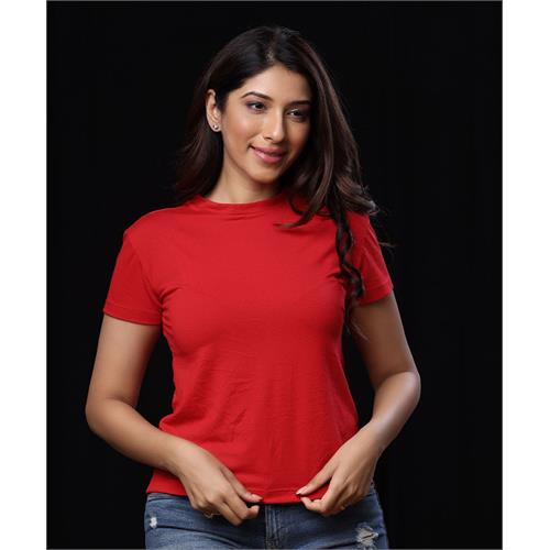 Basic Crew Neck Red T-Shirt