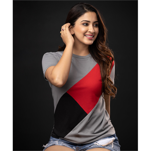 Black And Red Middle Panel T-shirt
