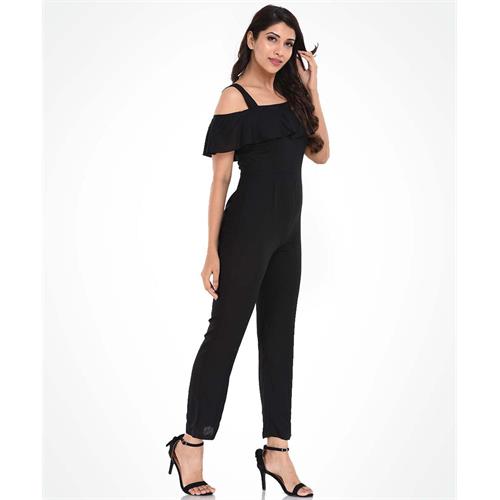 Black Off Shoulder Jumpsuit