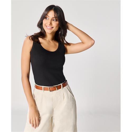 Black Rib Cami Top
