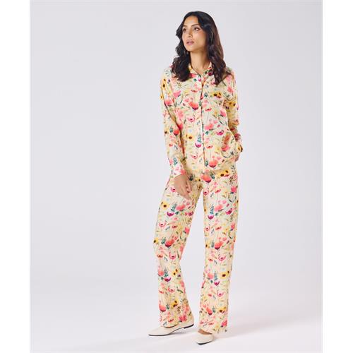 Cotton Floral Printed Cord Set- Pant