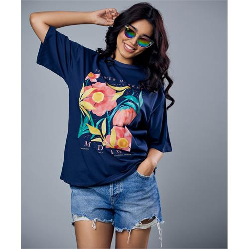 Floral Market Printed Oversized Tshirt