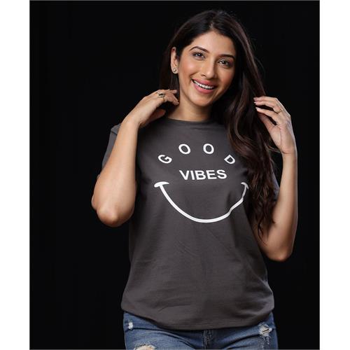 Good Vibes Printed Crew Neck T-shirt