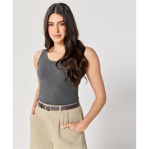 Grey Rib Cami Top