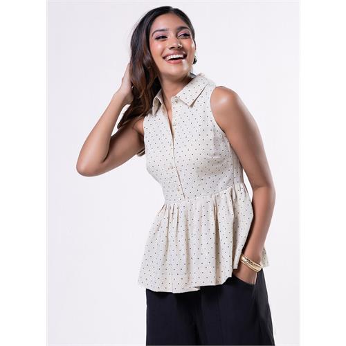Halter Neck Peplum Top