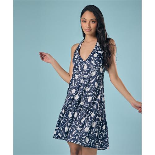 Halter Neck Printed Mini Dress