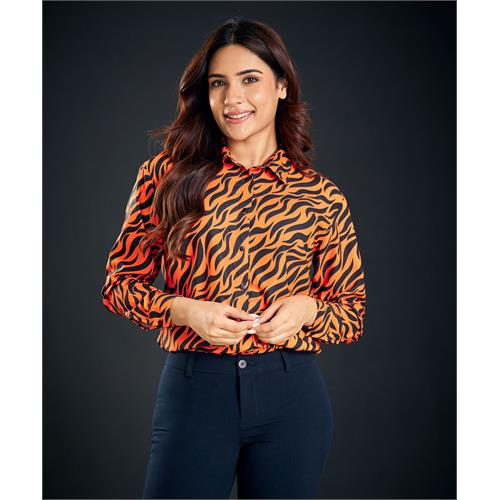 Leopard Print Long Sleeve Top