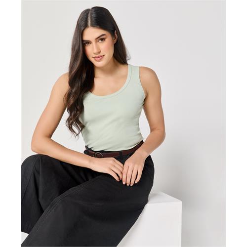 Light Green Rib Cami Top