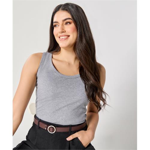 Light Grey Rib Cami Top